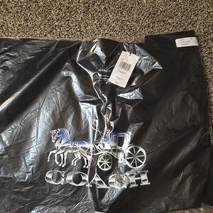 Coach Black and Blue Logo Tote